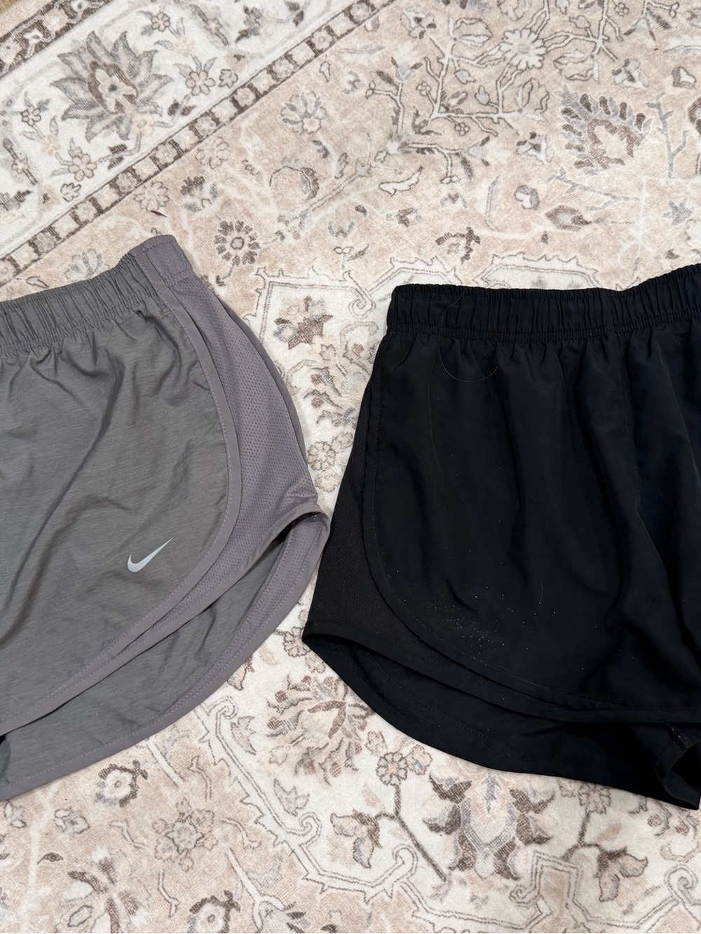 Nike Women’s Gray & Black Athletic Running Shorts - Pack of 2